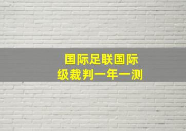 国际足联国际级裁判一年一测