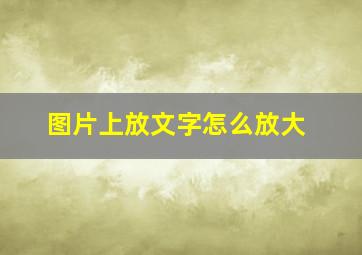 图片上放文字怎么放大