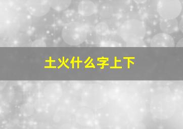 土火什么字上下