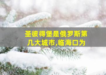 圣彼得堡是俄罗斯第几大城市,临海口为