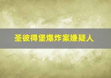 圣彼得堡爆炸案嫌疑人