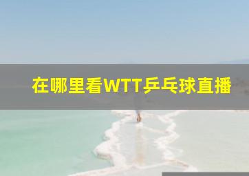 在哪里看WTT乒乓球直播