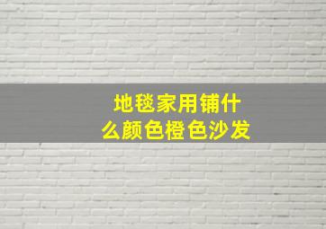 地毯家用铺什么颜色橙色沙发