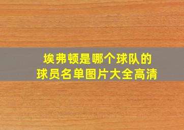 埃弗顿是哪个球队的球员名单图片大全高清