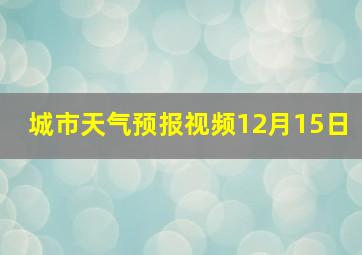 城市天气预报视频12月15日