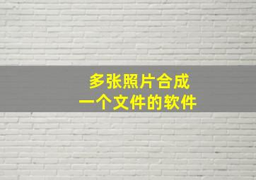 多张照片合成一个文件的软件