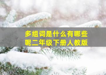 多组词是什么有哪些呢二年级下册人教版