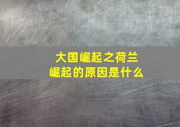 大国崛起之荷兰崛起的原因是什么