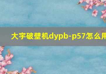 大宇破壁机dypb-p57怎么用