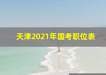 天津2021年国考职位表