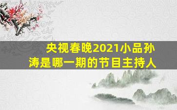 央视春晚2021小品孙涛是哪一期的节目主持人