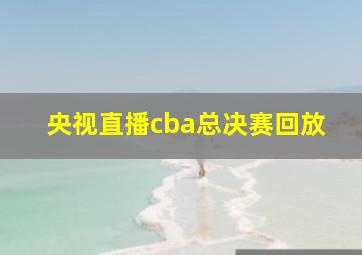 央视直播cba总决赛回放