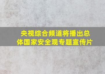 央视综合频道将播出总体国家安全观专题宣传片