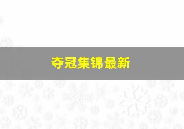 夺冠集锦最新