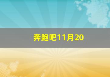 奔跑吧11月20