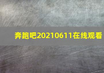 奔跑吧20210611在线观看