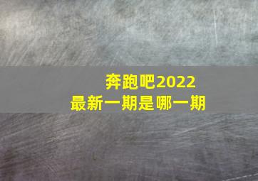 奔跑吧2022最新一期是哪一期