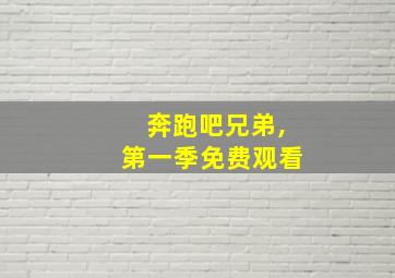 奔跑吧兄弟,第一季免费观看