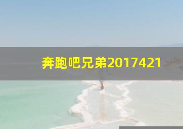 奔跑吧兄弟2017421