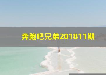 奔跑吧兄弟201811期