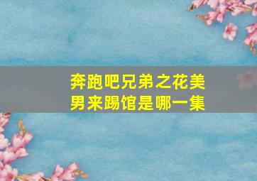 奔跑吧兄弟之花美男来踢馆是哪一集