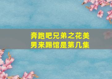 奔跑吧兄弟之花美男来踢馆是第几集