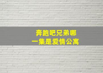 奔跑吧兄弟哪一集是爱情公寓