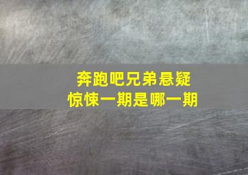 奔跑吧兄弟悬疑惊悚一期是哪一期