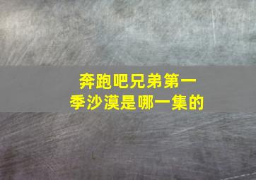 奔跑吧兄弟第一季沙漠是哪一集的