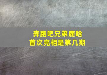 奔跑吧兄弟鹿晗首次亮相是第几期