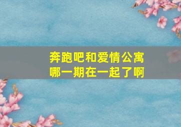 奔跑吧和爱情公寓哪一期在一起了啊