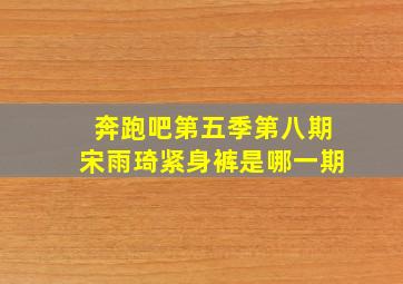 奔跑吧第五季第八期宋雨琦紧身裤是哪一期