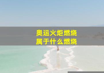 奥运火炬燃烧属于什么燃烧