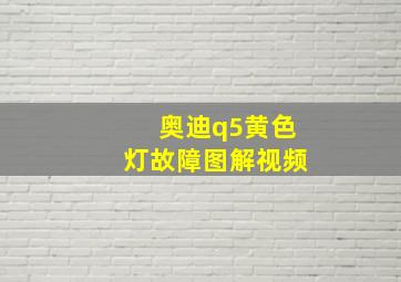 奥迪q5黄色灯故障图解视频