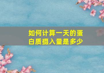 如何计算一天的蛋白质摄入量是多少