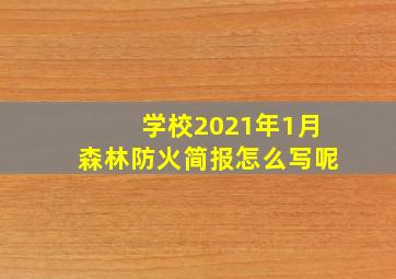 学校2021年1月森林防火简报怎么写呢