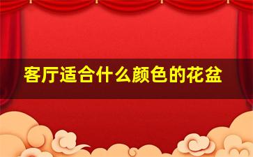 客厅适合什么颜色的花盆