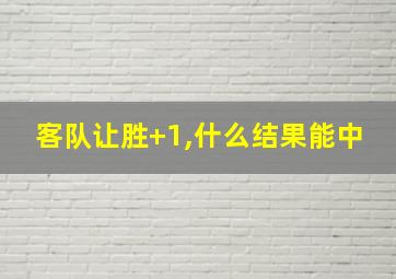 客队让胜+1,什么结果能中