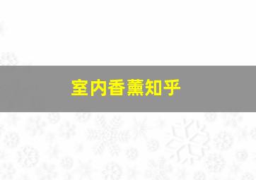 室内香薰知乎