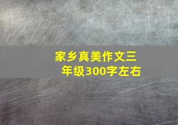 家乡真美作文三年级300字左右