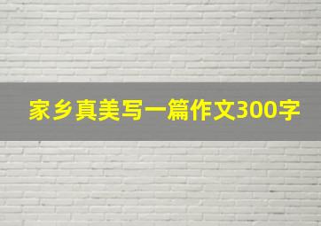 家乡真美写一篇作文300字