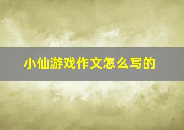 小仙游戏作文怎么写的