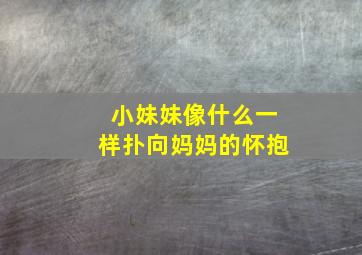 小妹妹像什么一样扑向妈妈的怀抱