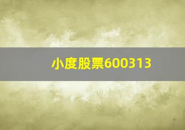 小度股票600313