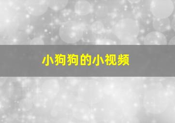 小狗狗的小视频