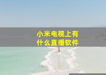 小米电视上有什么直播软件