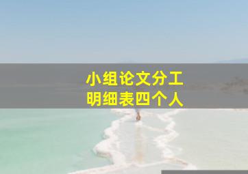 小组论文分工明细表四个人