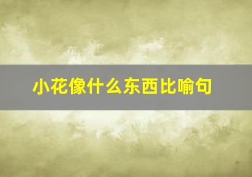 小花像什么东西比喻句