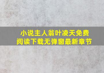 小说主人翁叶凌天免费阅读下载无弹窗最新章节