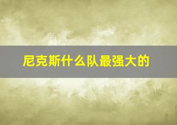 尼克斯什么队最强大的